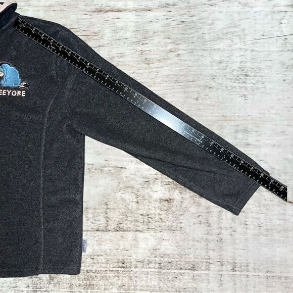 Disney Store Exclusive Eeyore Gray 1/4 Zip Fleece Pullover Sweater Womens Medium - Picture 7 of 11